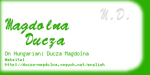 magdolna ducza business card